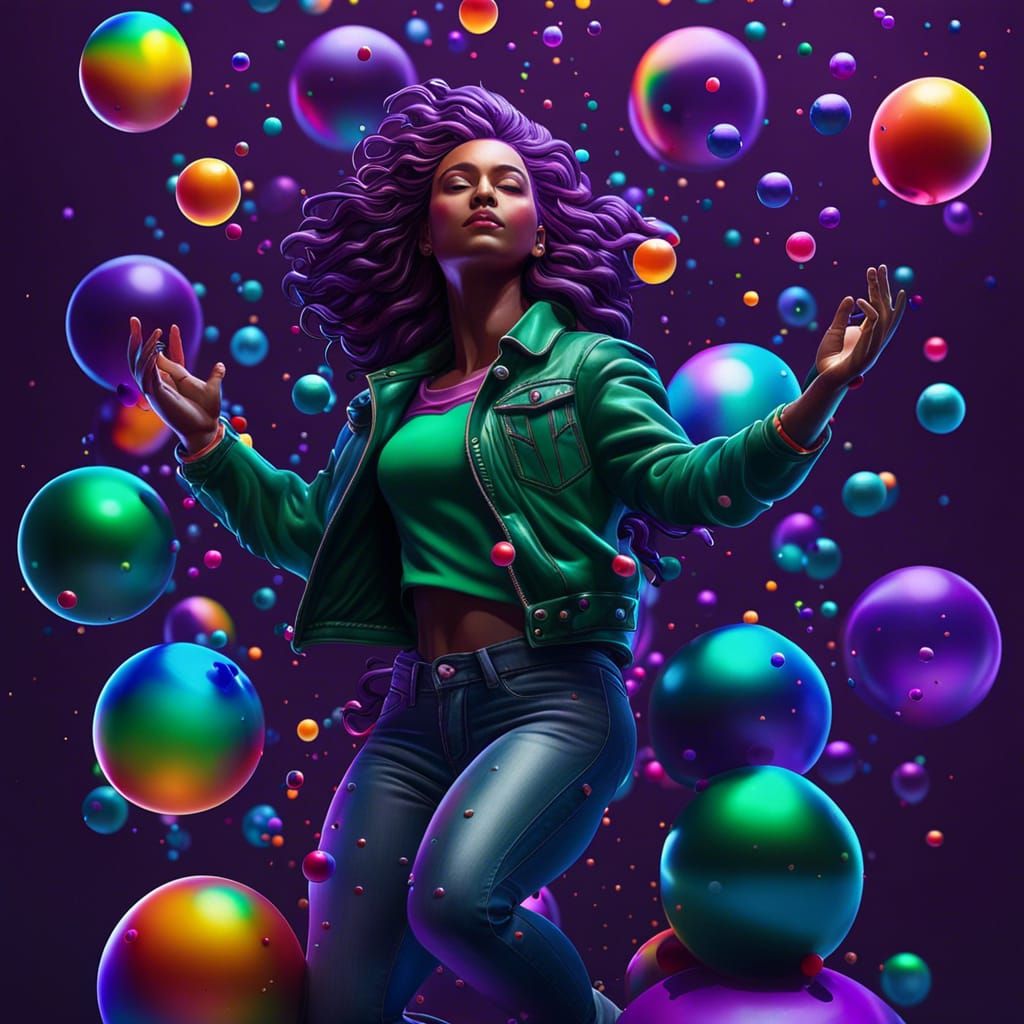 Dark Green Acrylic Statue of Woman in Jeans