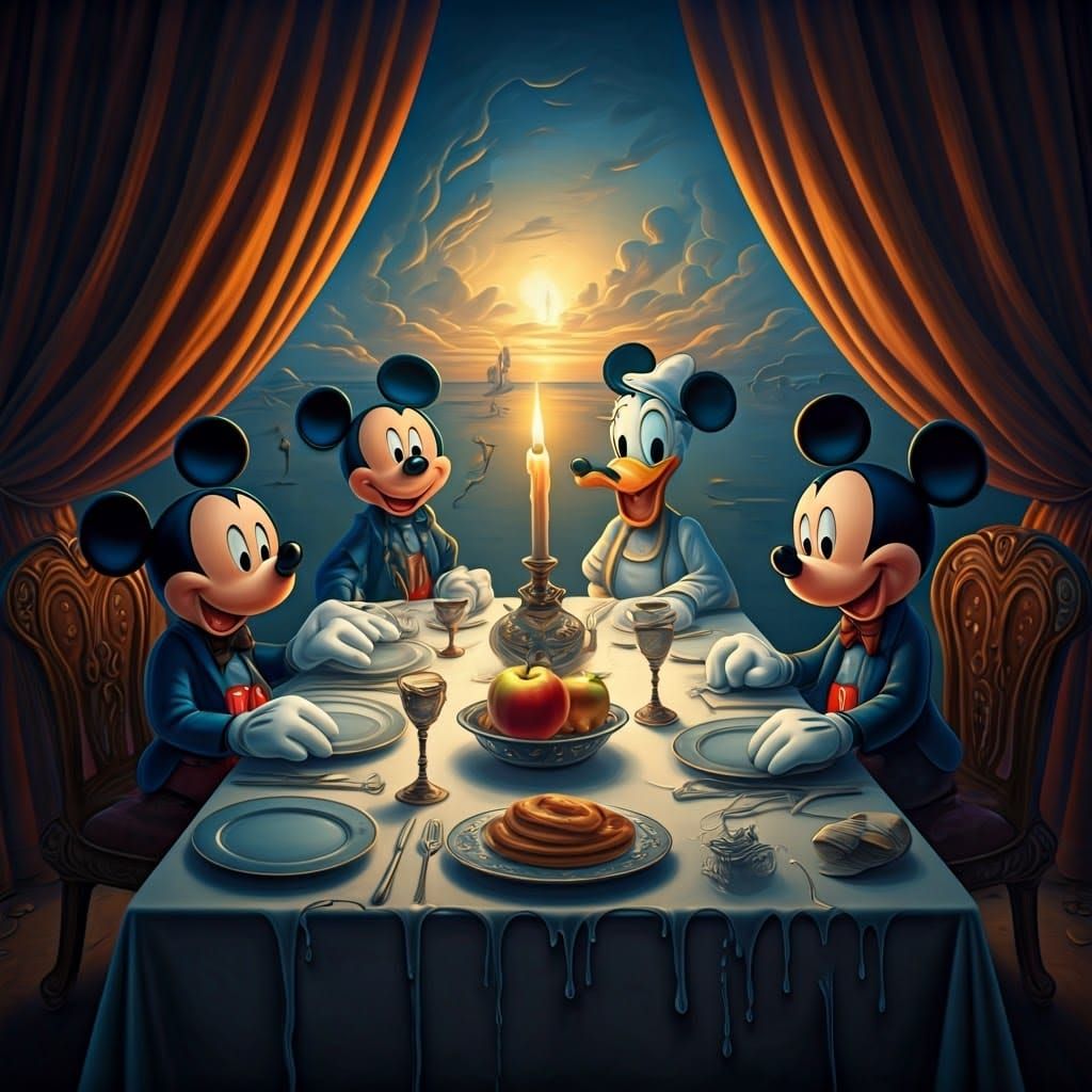 Mickey Mouse Rosh Hashanah in Dali Style
