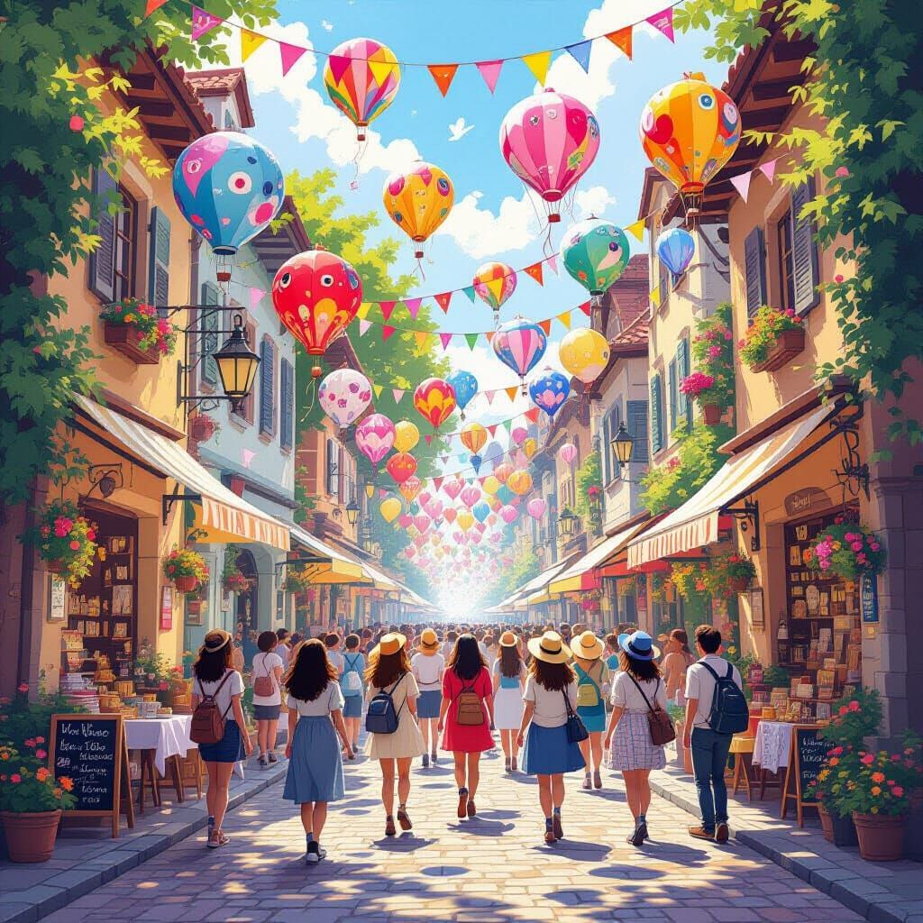 Day of Floating Dreams Festival with Whimsical Balloons