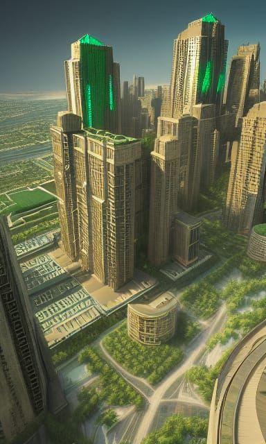 Emerald City Coliseum: Detailed Matte Painting