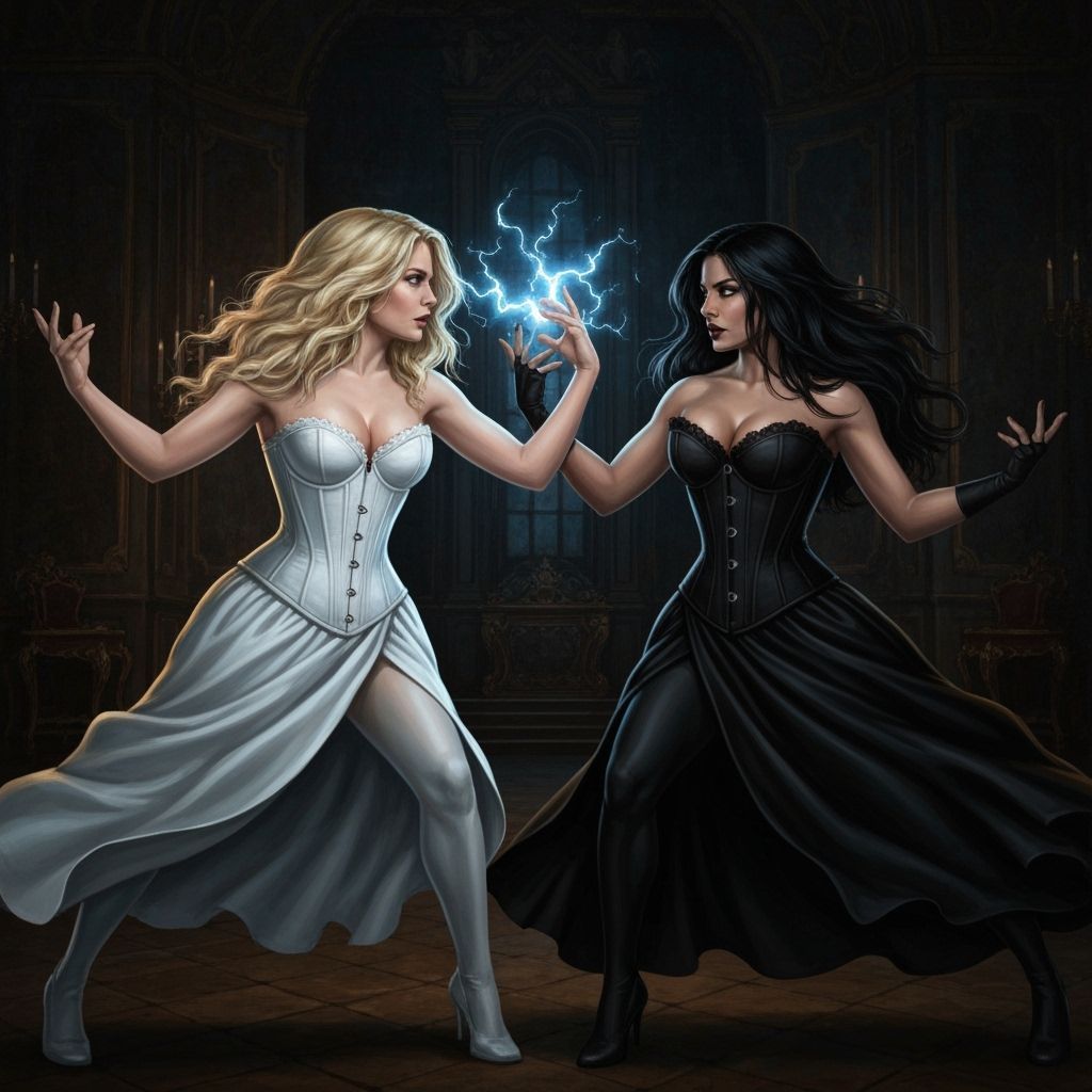 Emma Frost and Selene Gallio's Gothic Ballroom Rivalry