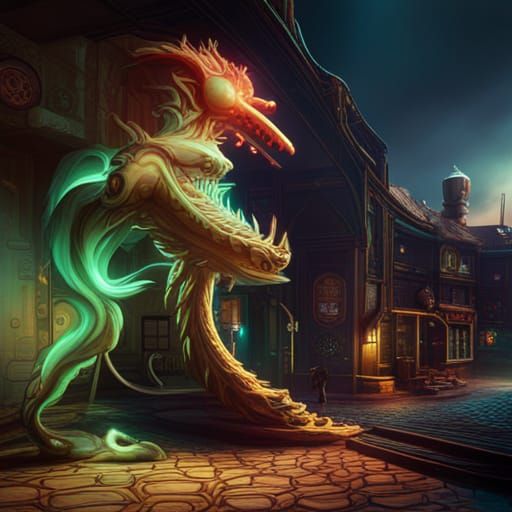 Fantastical Petrol Sniffer: Detailed Matte Painting