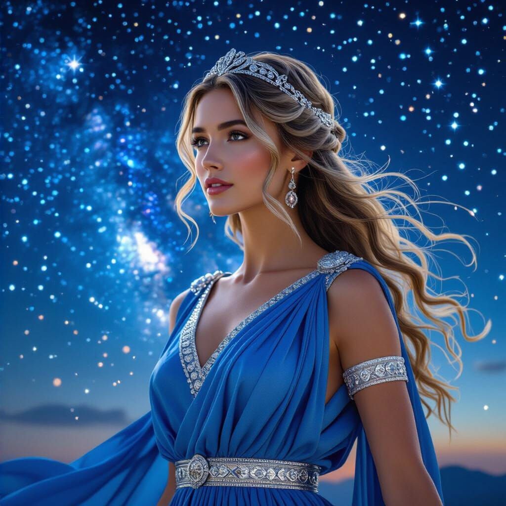 Electra Dancing in Starry Sky: Holographic Astral Illustrati...