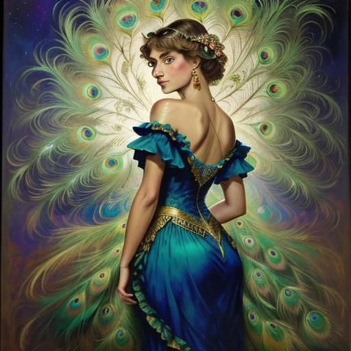 Peacock dress
