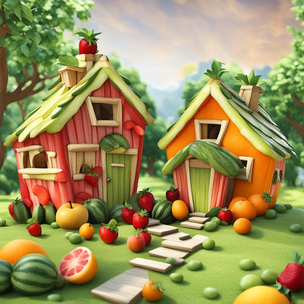 Whimsical Fruit Houses