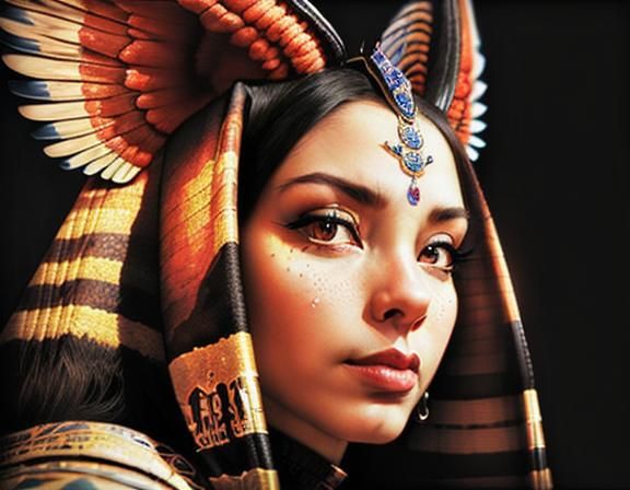 Regal Sphinx Portrait in Hyperdetailed Realism