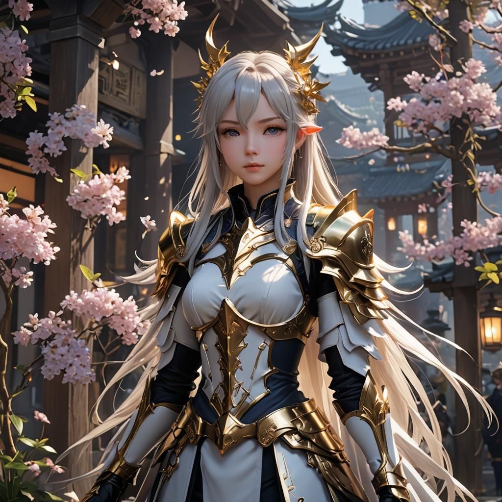 Detailed 3D Anime Art Inspired by WLOP