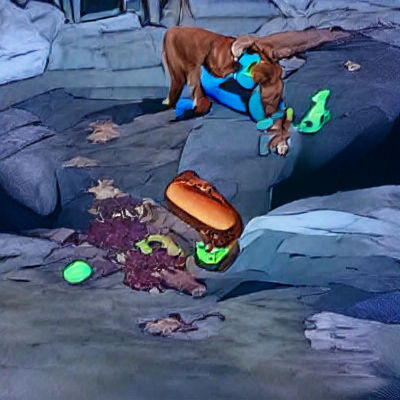 Scooby Doo Eating a Hamburger