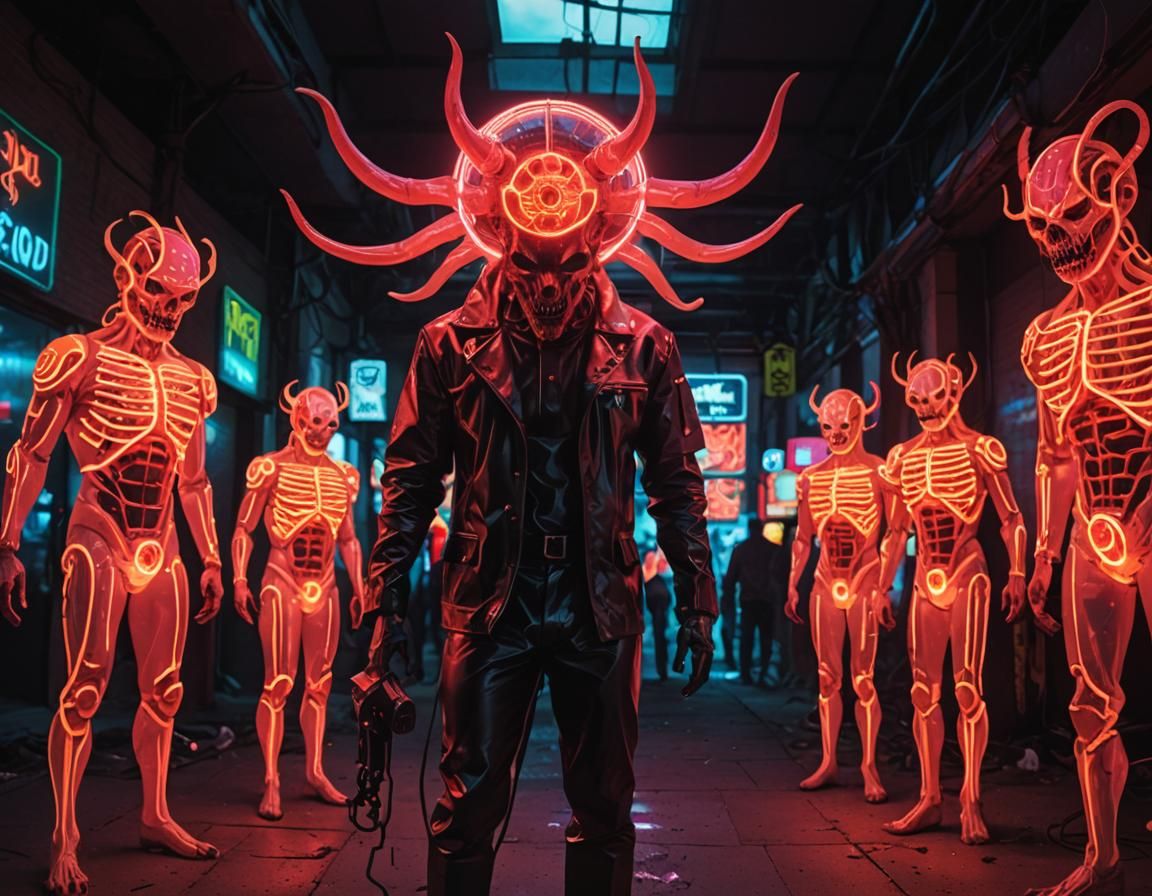 Neon Horror: Latex Solar Beef God