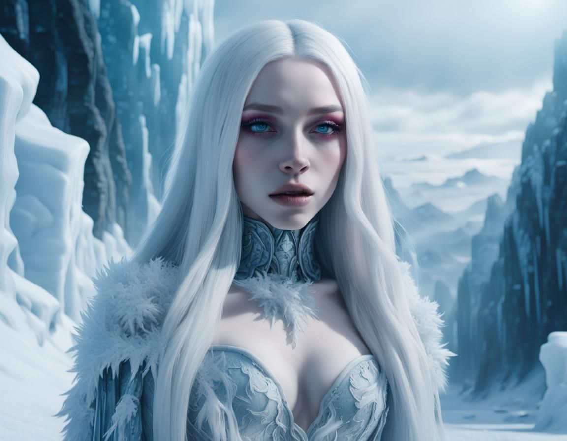 Ava Max Cold As Ice: Epic Digital Matte Painting