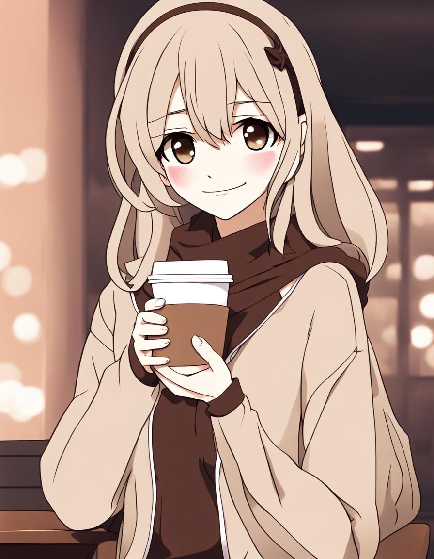 Whimsical Morning Break in Anime Style