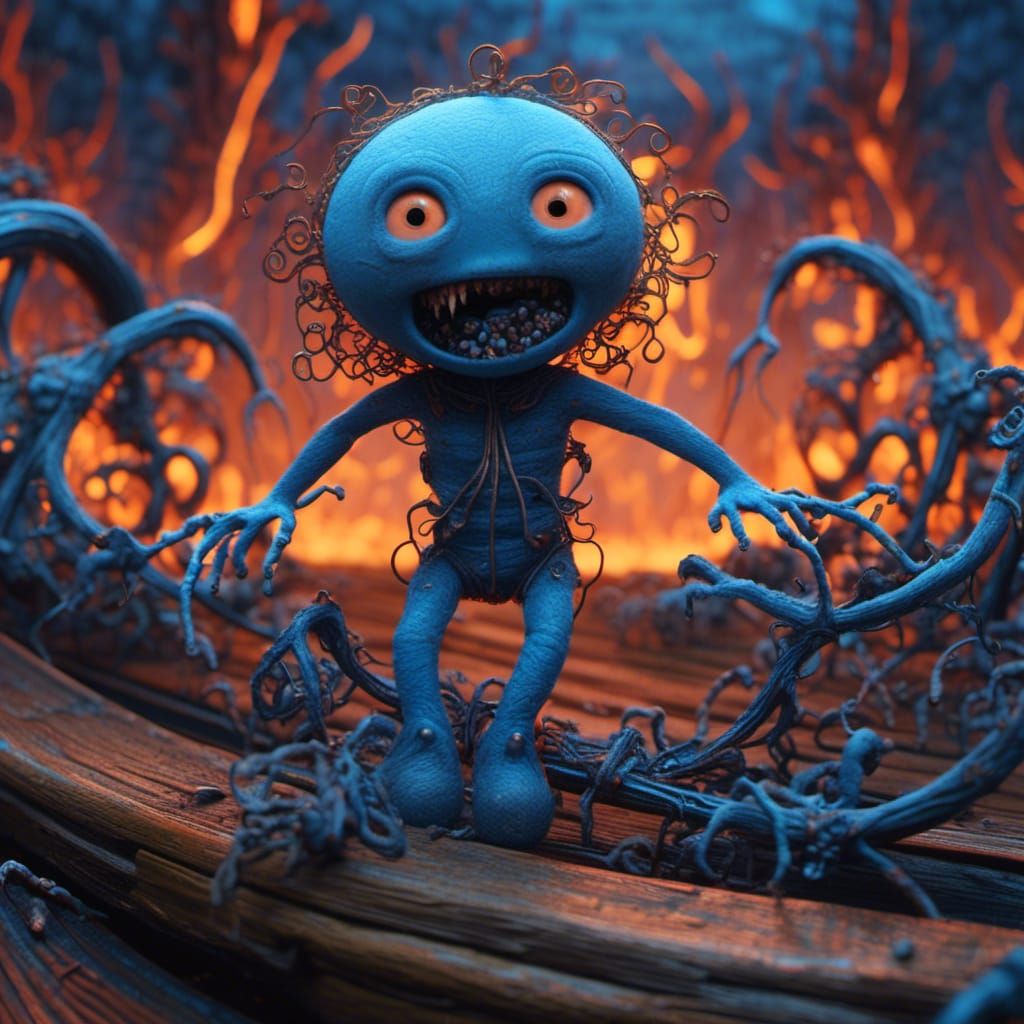 Surreal Tentacle Baby Scream in Expressionist Style