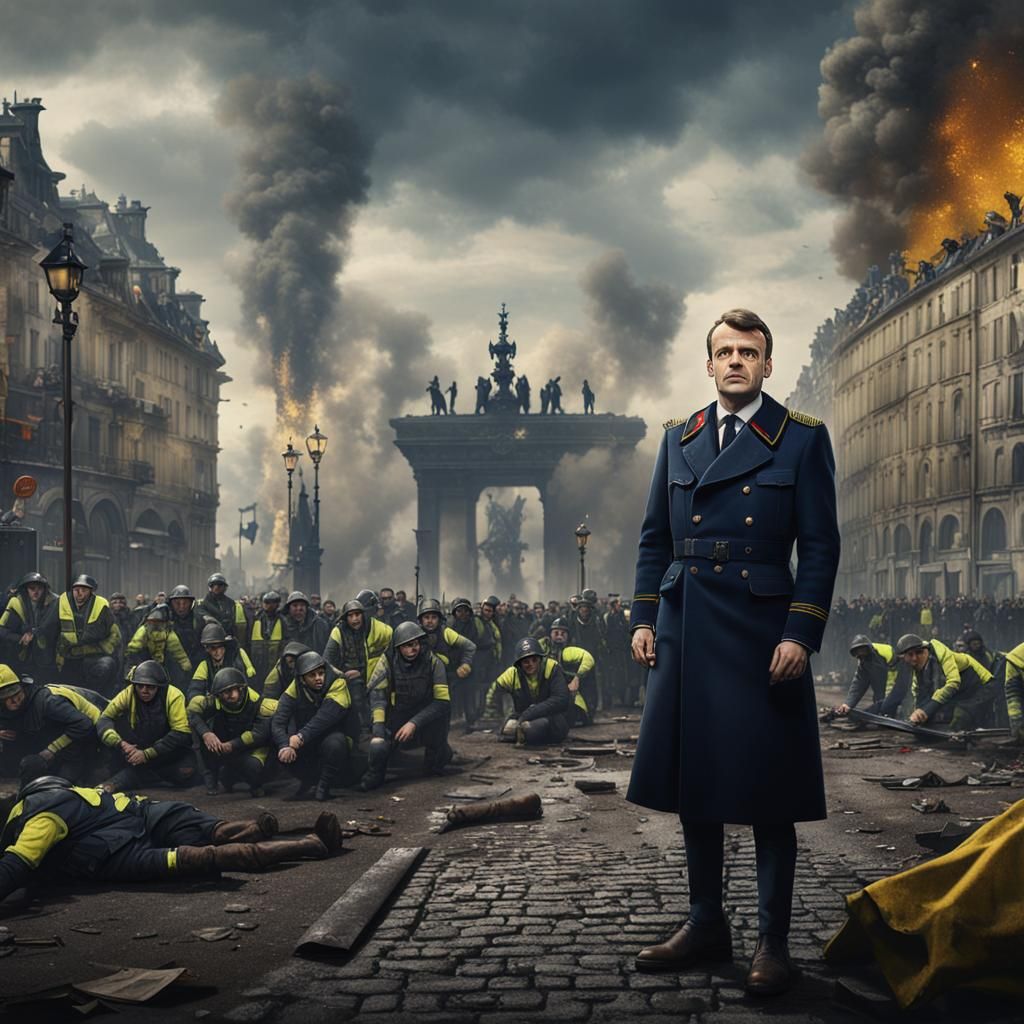 Macron in Third Reich: Detailed Matte Painting
