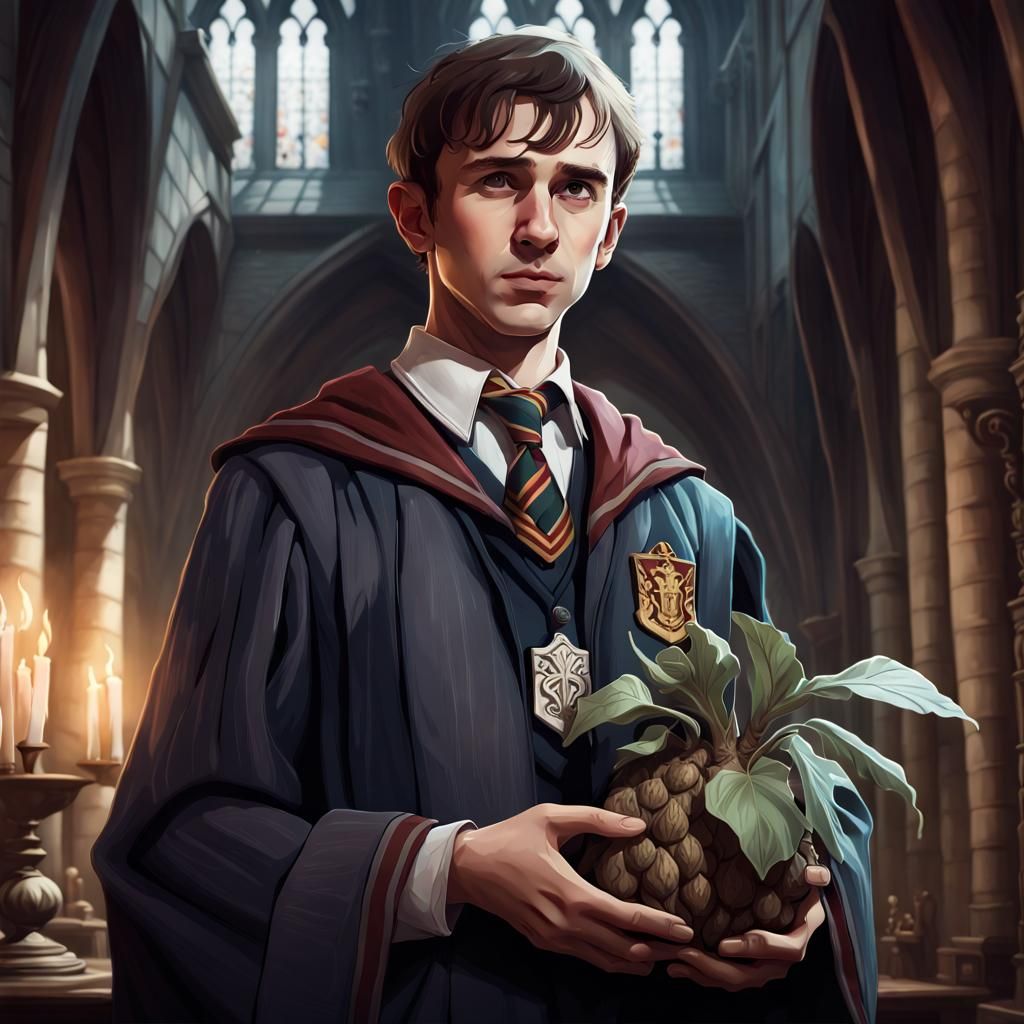 Neville Longbottom Portrait in Surreal Style