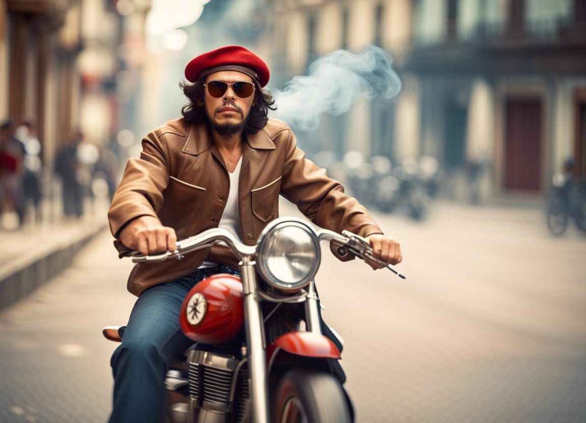 Che Guevara Rides La Poderosa