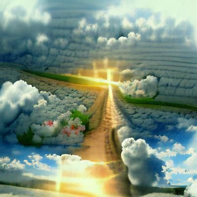 Divine Sunshine Beams Through Holy Clouds