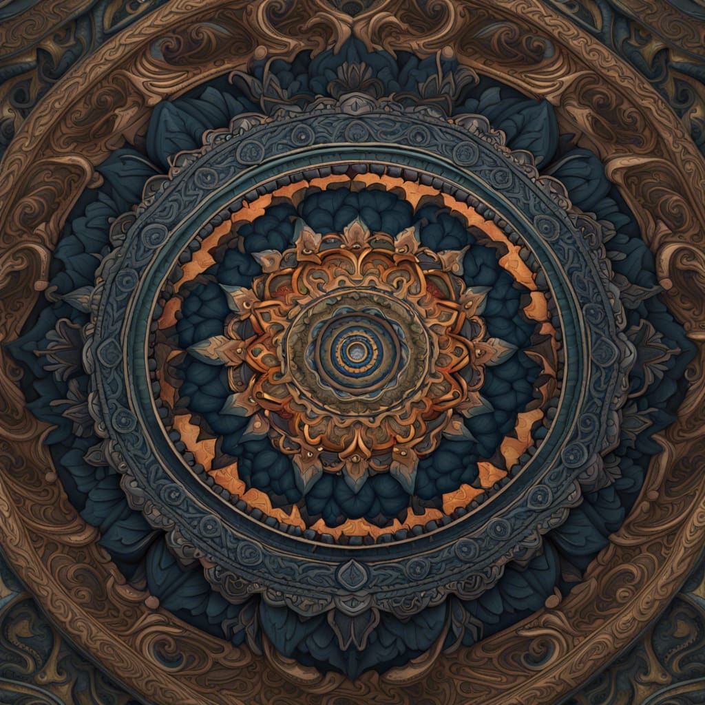 Detailed Mandala Matte Painting