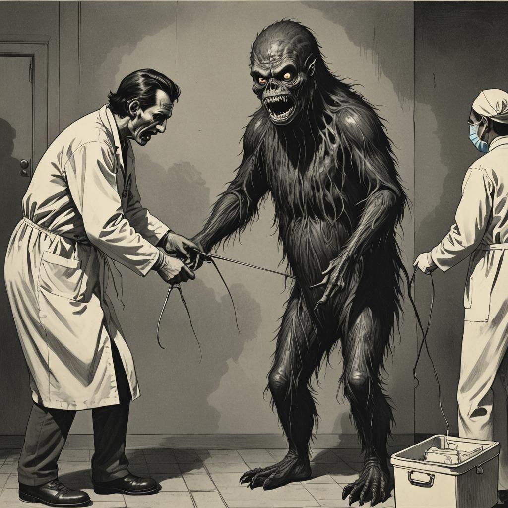 Cryptid Nurse and Terrified Patient