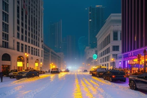 Downtown Miami snowstorms