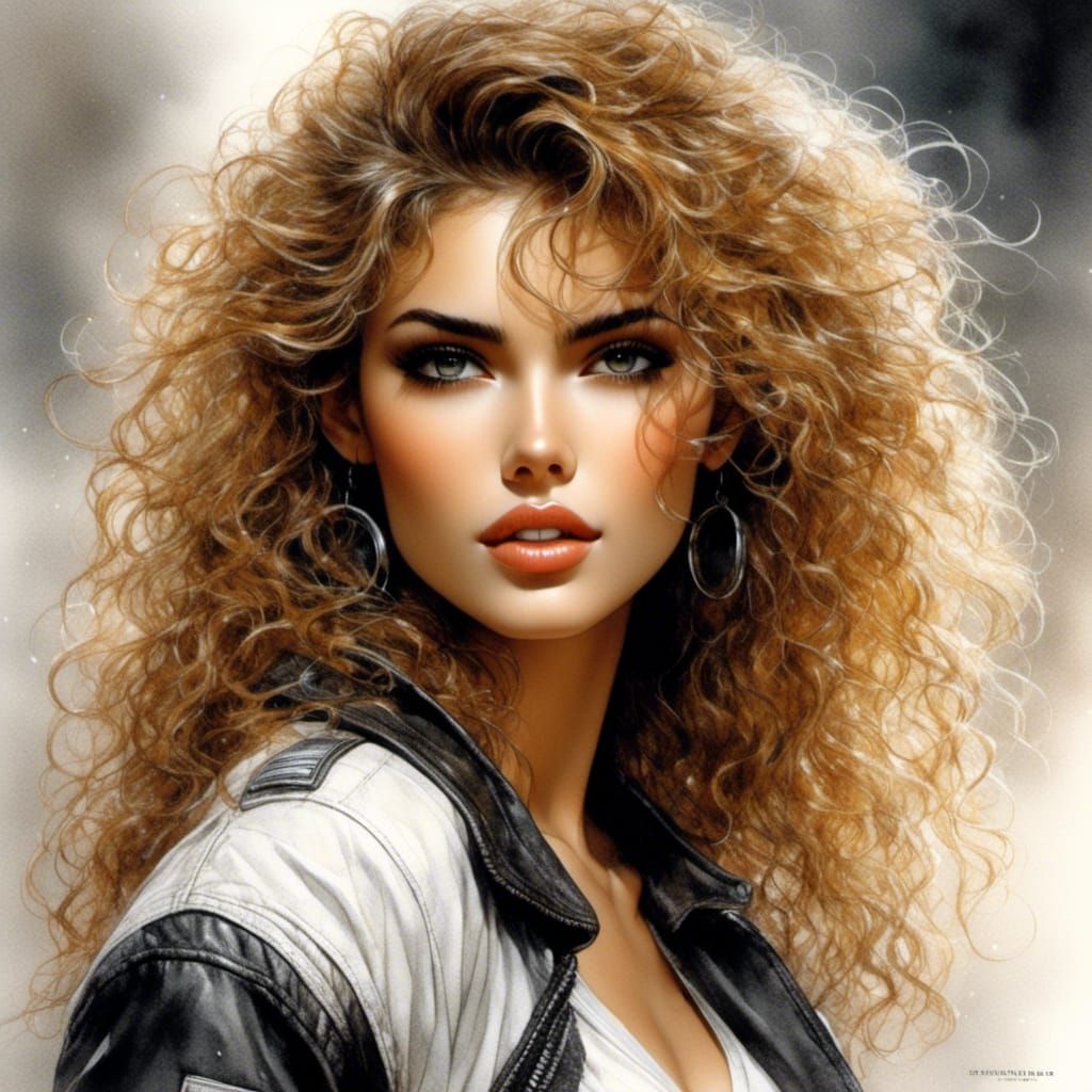 Detailed Illustration of Woman in Royo Style