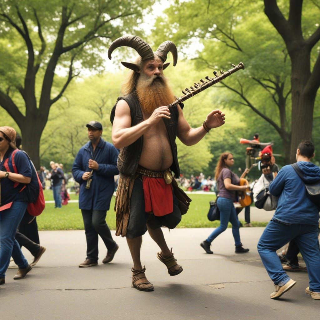 The Great God Pan Busks in Central Park