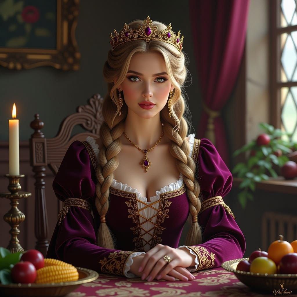 Volla, Goddess of Abundance, in Digital Painting