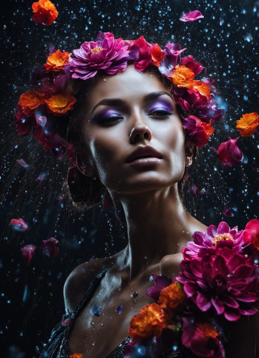 Flowers Dancing in the Rain