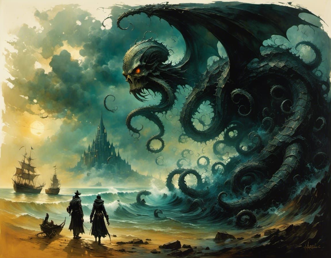 Kraken Released: A Surreal Whimsical Scene