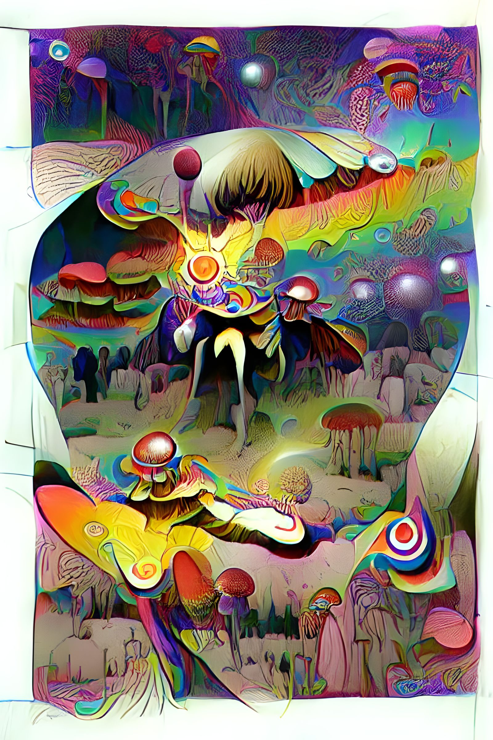 Psychedelic Mushroom of Immortality in Kandinsky Style