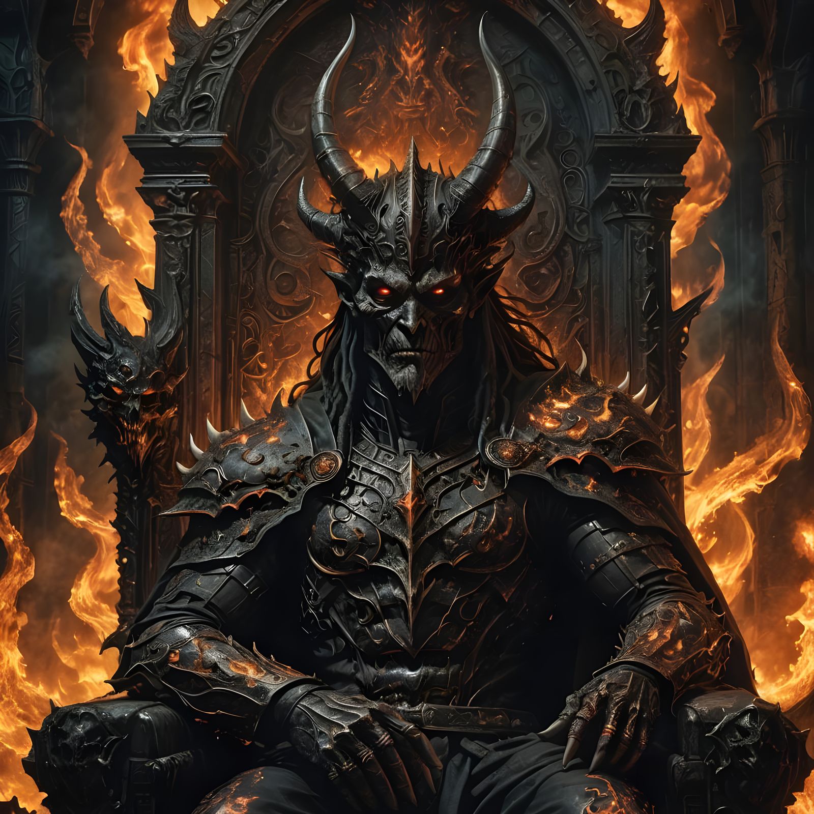 Asmodeus, King of Demons: Detailed Fantasy Art