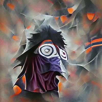 Anime Character with Sharingan Eyes