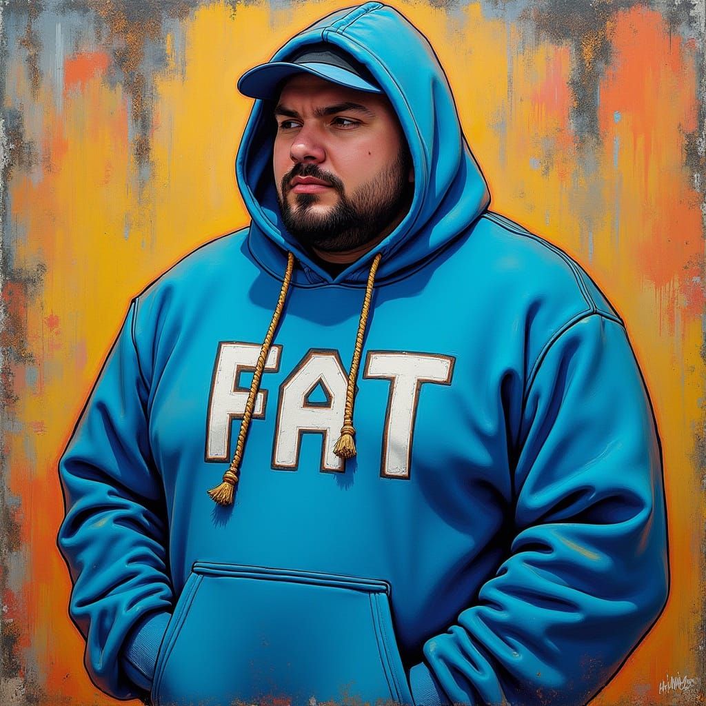 Caseoh in Vibrant Street Art Style Hoodie