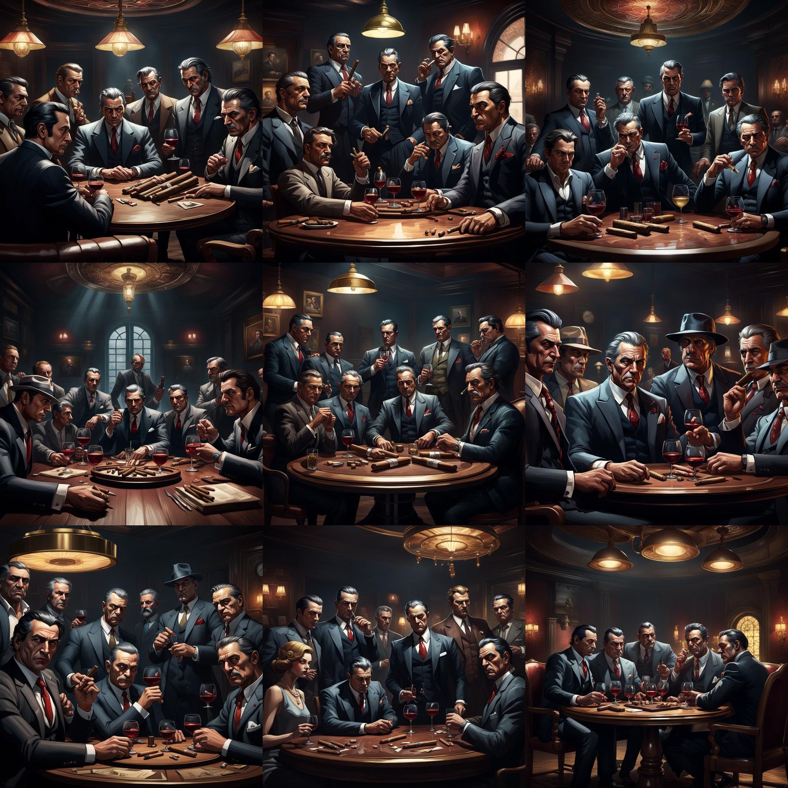 Mafia Gathering: Hyperdetailed Artstation Concept Art