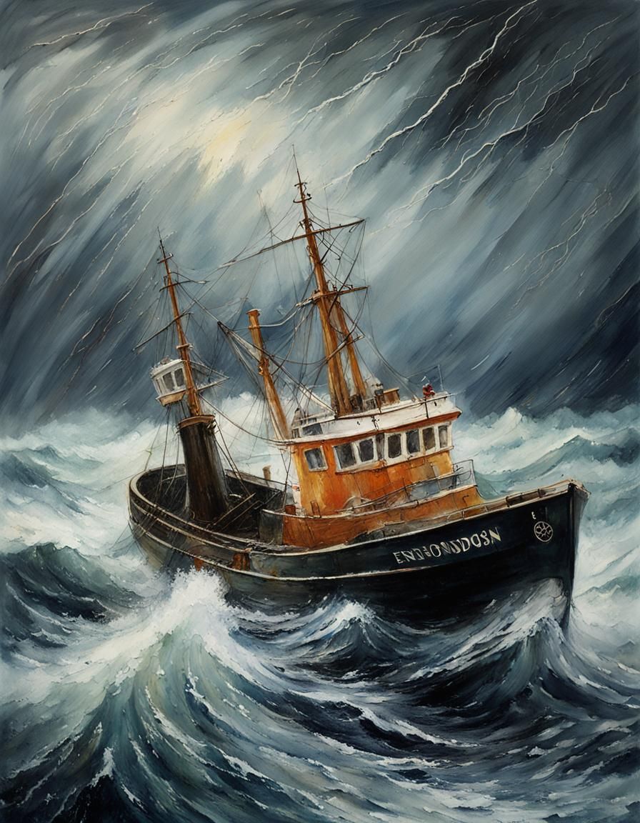 Icelandic Trawler Navigates a Perfect Storm