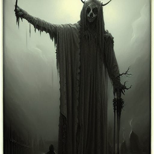 Black Metal Corpsepaint in Engraving Style