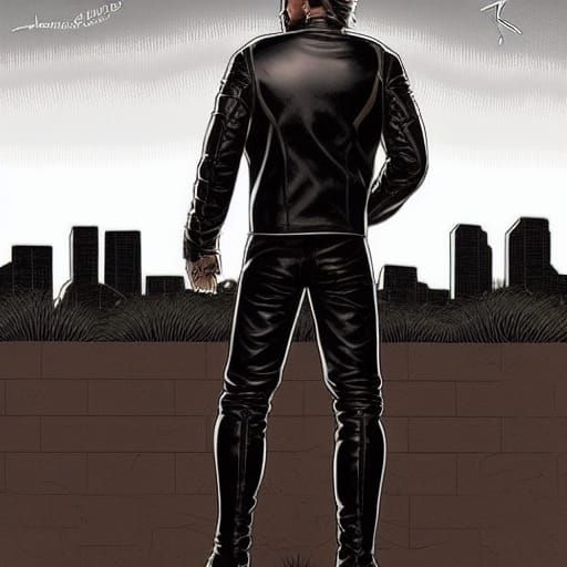 Boy in Leather Pants: Comic Book Art