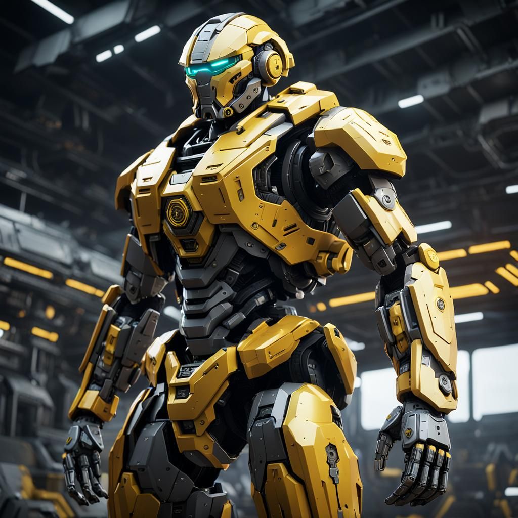 Futuristic Sci-Fi Watchdog in Polished Metal