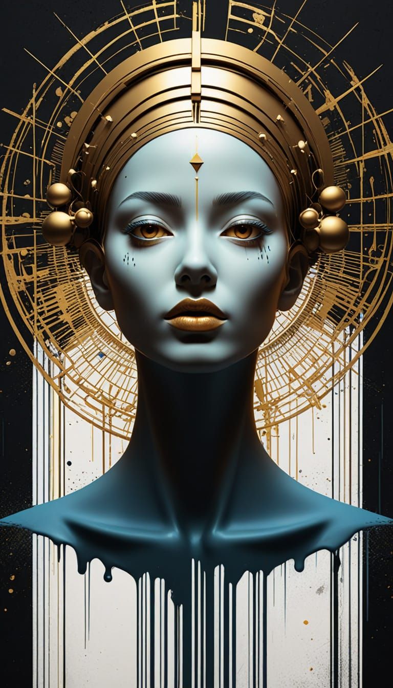 Ancient AI Goddess of Liquid Gold and Myth