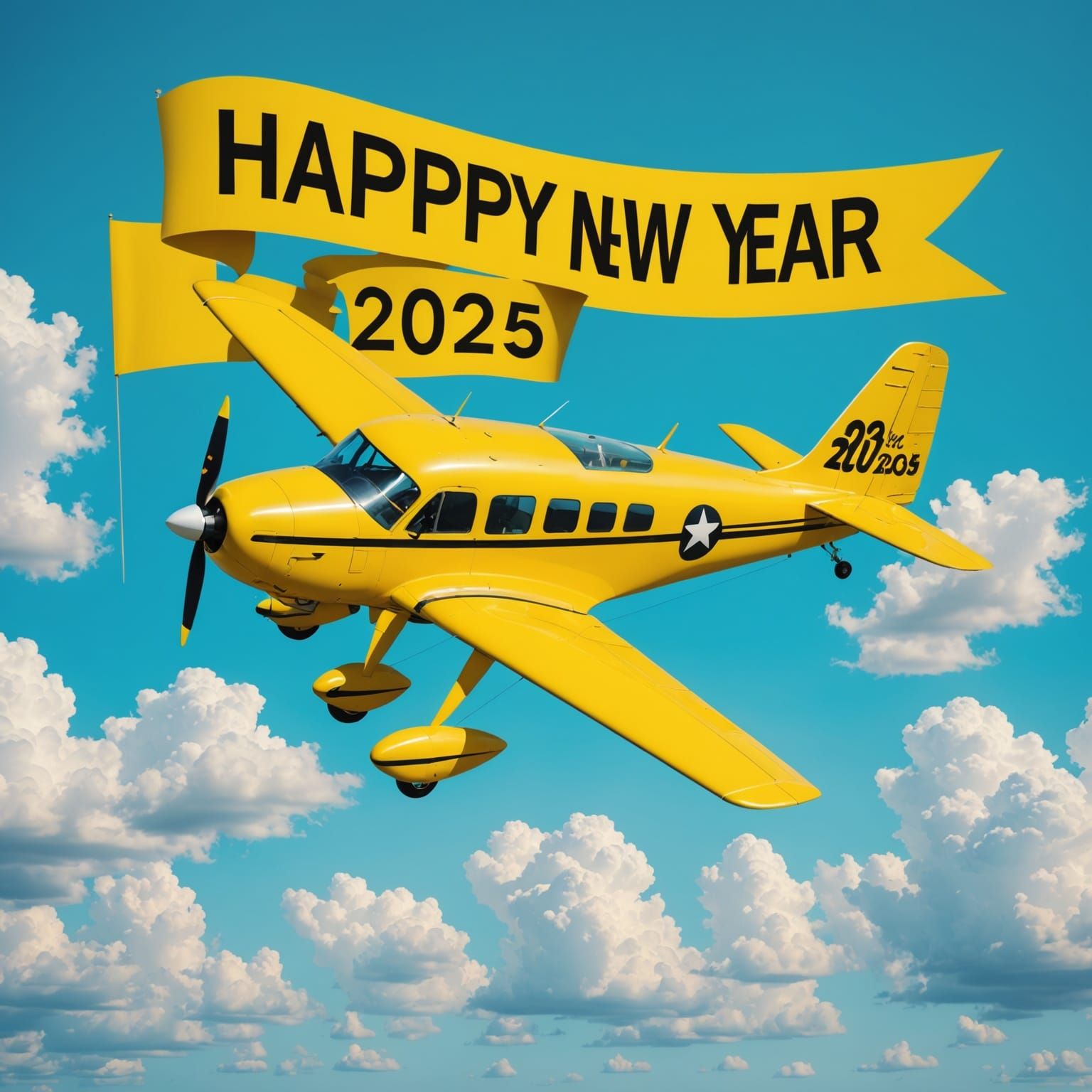 Vibrant New Year's Celebration in a Turquoise Sky