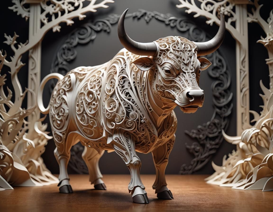 kirigami bull