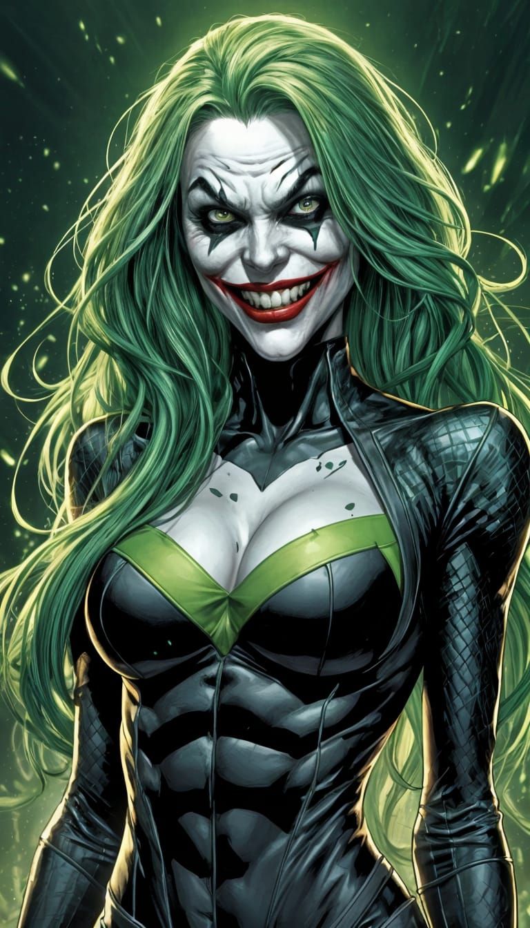 Joker Toxin Infected Batgirl Comic Art