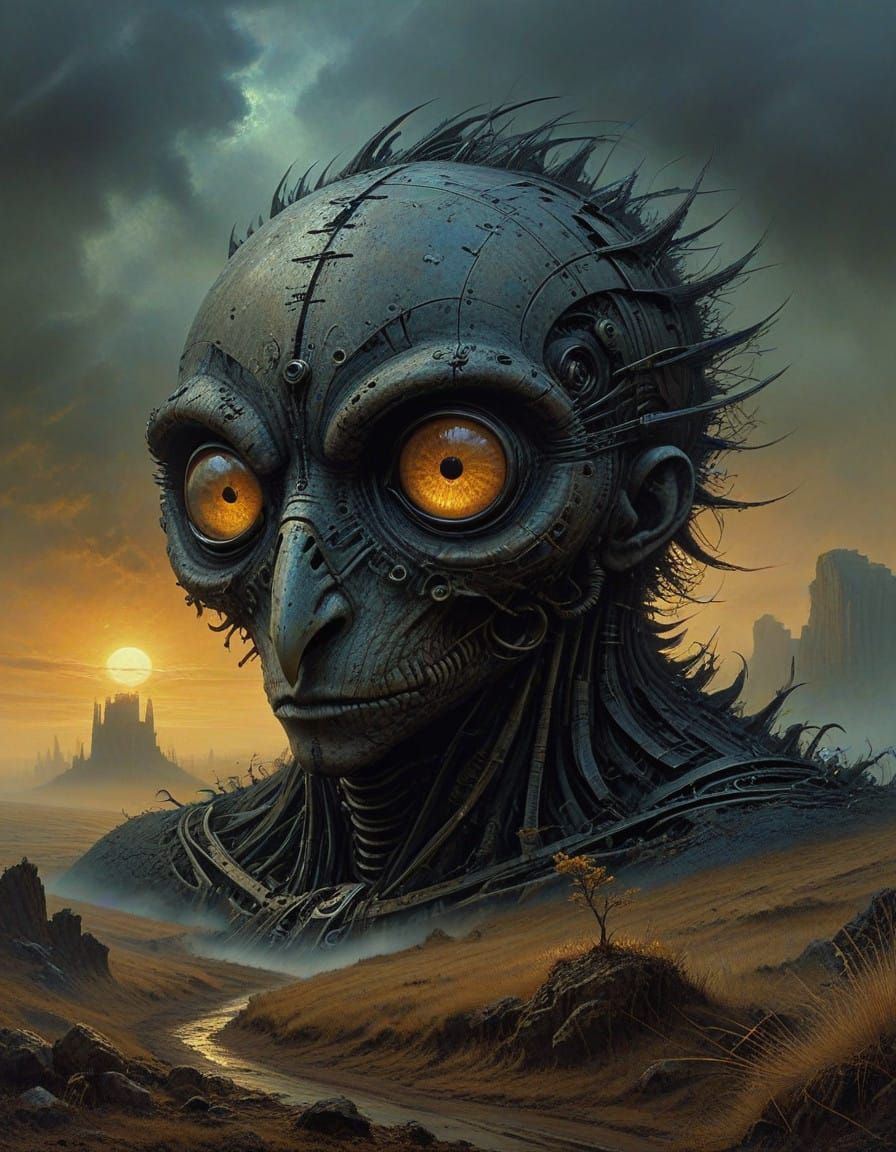 Grotesque Dieselpunk Visions in Hyperdetailed Metaphysical P...