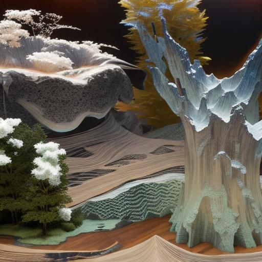 Psychedelic Geometric Composition in CGI