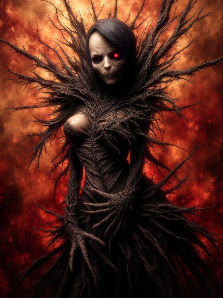 Horrific Demon Emerges from Organic Mosaic