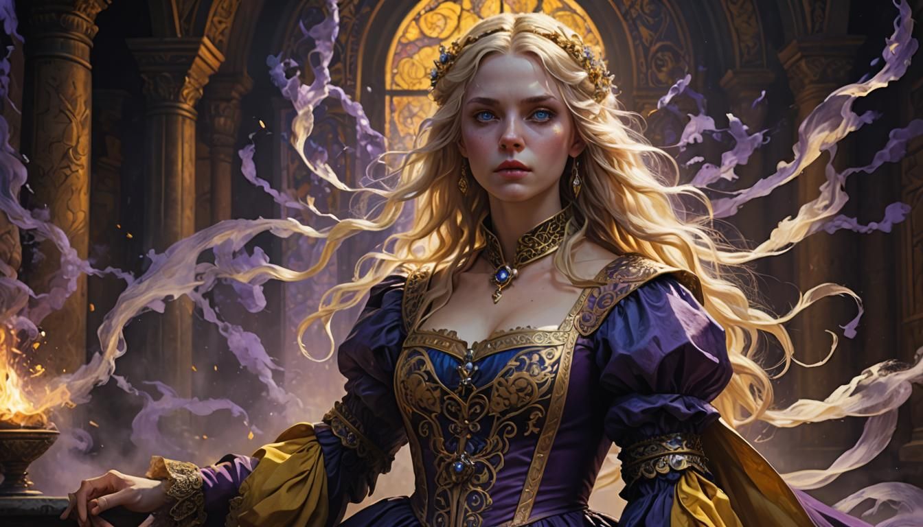 Fantasy Portrait in Art Nouveau Style