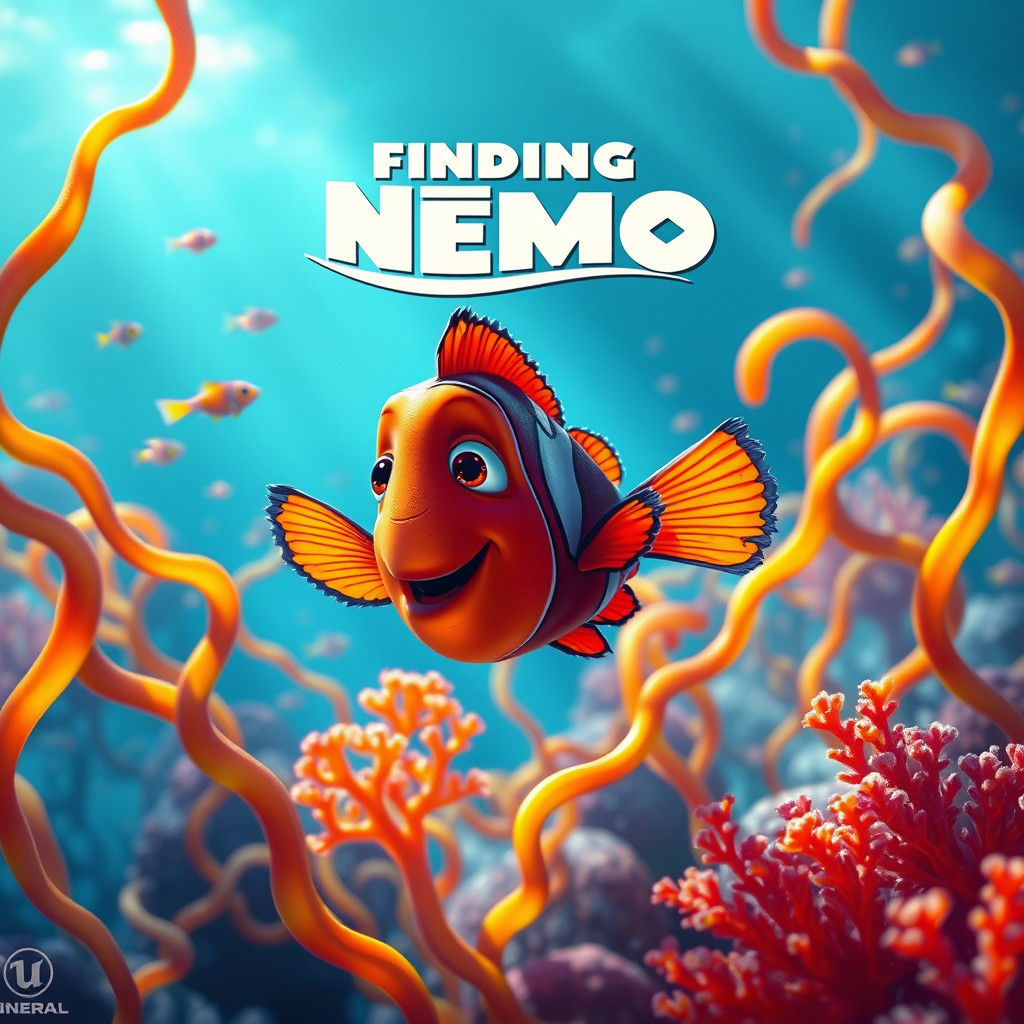 Dreamy Finding Nemo Poster in Fantasy Art Style