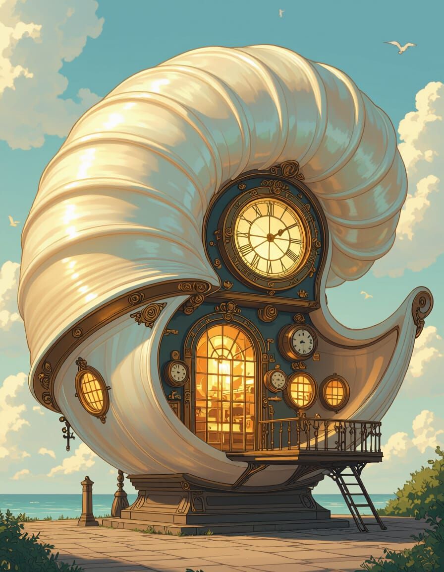 Nautilus Post Office in Miyazaki Style