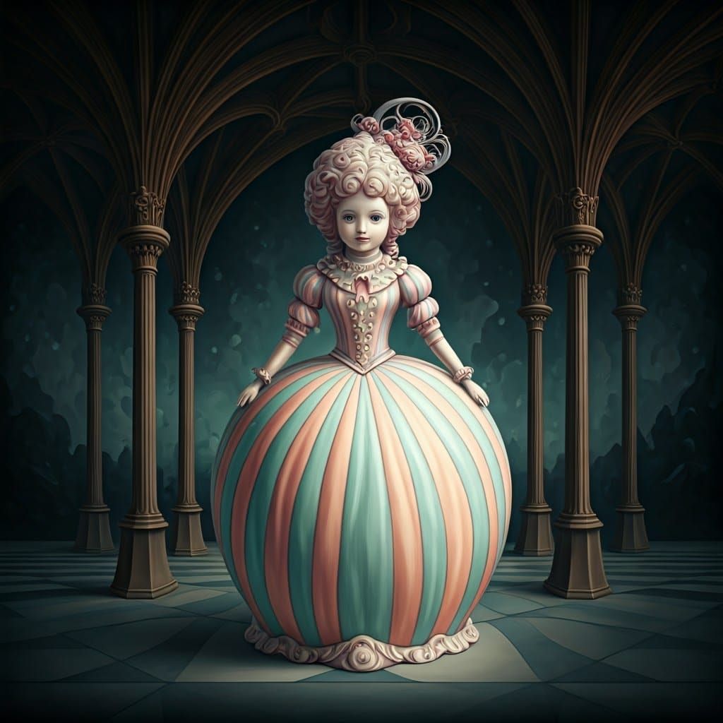 Escher-Inspired Whimsy in Gouache Style