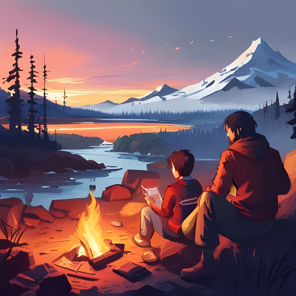 The fire on the bank