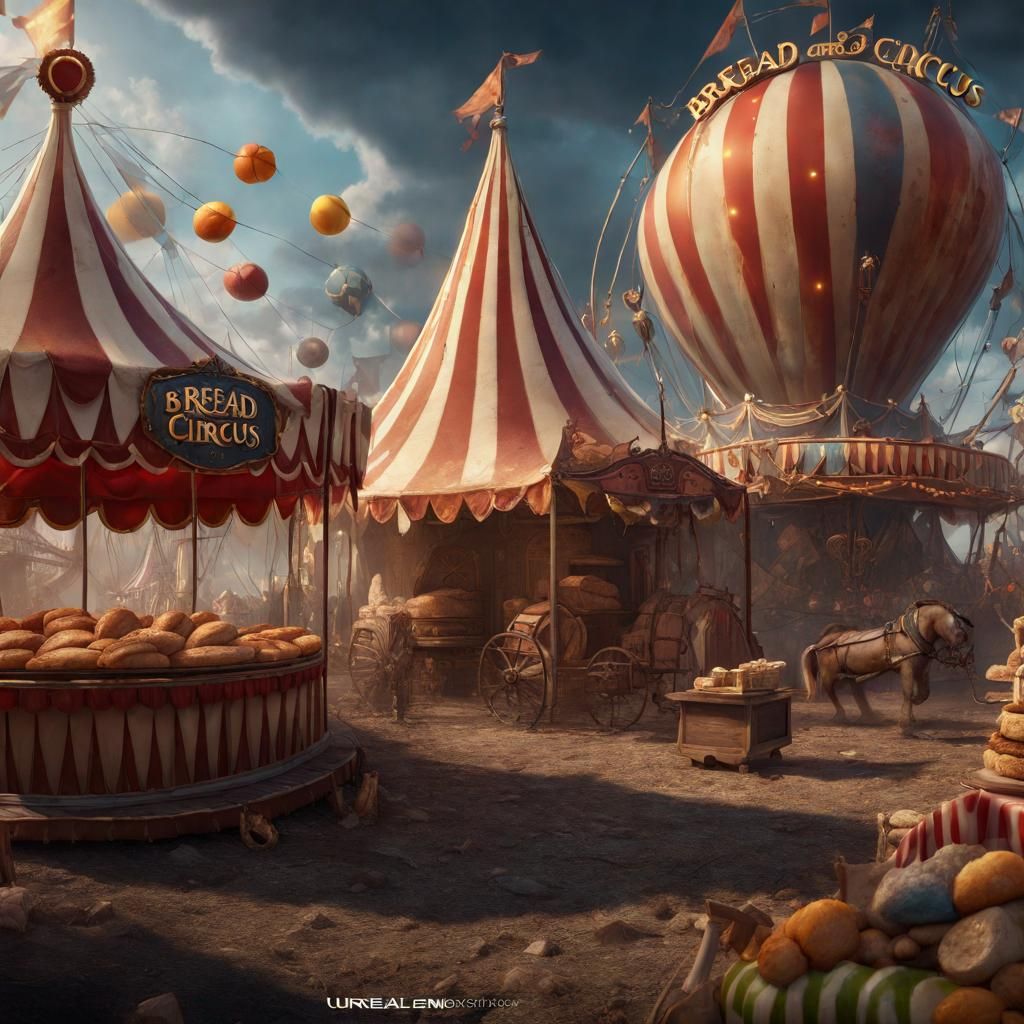 Futuristic Bread and Circus Concept Art